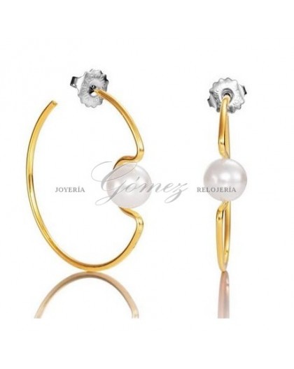 Pendientes de aro con perla Viceroy Fashion Ref. 3199E09012