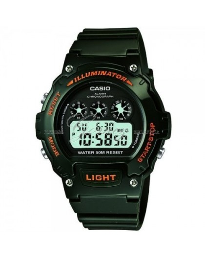 Reloj Casio digital negro Ref. W-214HC-3AVEF