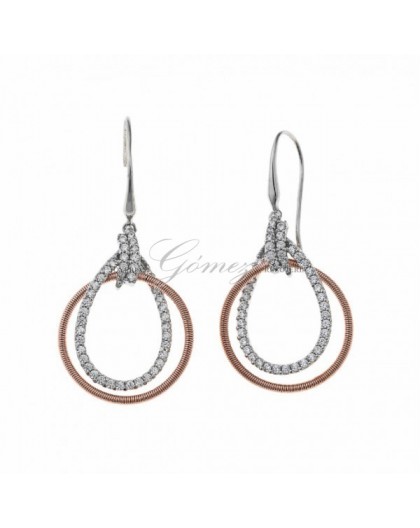 Pendientes de plata bicolor Salvatore Ref. 136A0229
