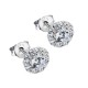 Pendientes de plata Lotus con circonitas Ref. LP1290-4/1