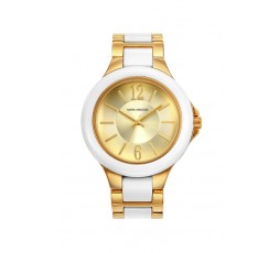 Reloj Mark Maddox blanco y dorado Ref. MP0002-05