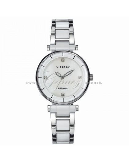 Reloj Viceroy de cerámica blanca Ref. 47686-07