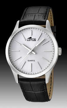 reloj lotus de caballero acero con pulsera de piel