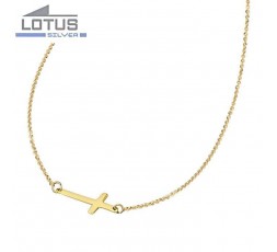 Collar chapado Lotus silver cruz Ref. LP1223-1/1